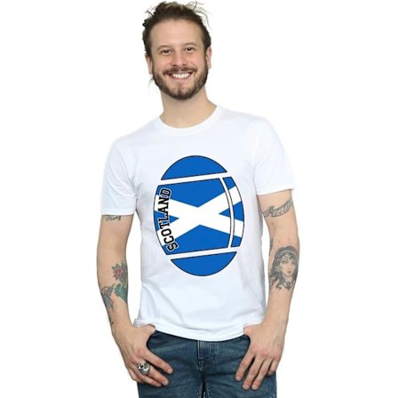 Generisk Rugby för män Skottland Rugby Flag T-shirt Vuxen S-3xl Txu200