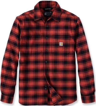 Carhartt Workwear Carhartt M's Flannel L/S Plaid Shirt Red Ochre - Skjortor