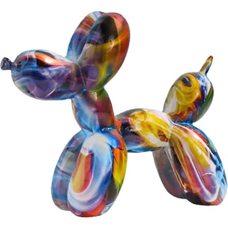 Resin Ballonhund Skulptur Abstrakt Hund Statue Dekorativ Figur Graffiti Skulpturer Graffiti Kunst Sød Dyr Resin Kunst Skulptur Håndværk Dekoration