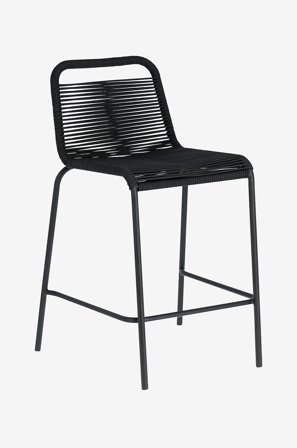 Kave Home - Barstol Lambton, sitthöjd 62 cm 4-pack - Svart - Barstolar - Från Homeroom