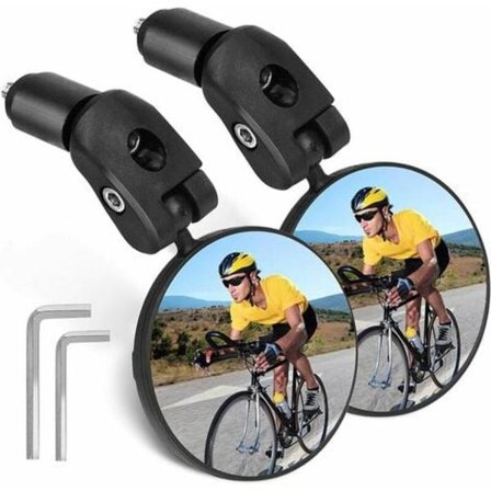 Cykelspejl, Cykel Bakspejl 360° Justerbart Konveksspejl, 2 stk. Cykel Bakview Spejle Justerbar Roterbar Styr Til Mountain Road Bike
