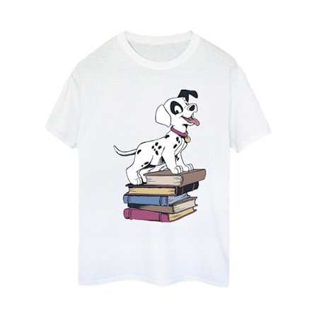 Disney Womens/Ladies 101 Dalmatians Books Bomull Boyfriend T-Sh
