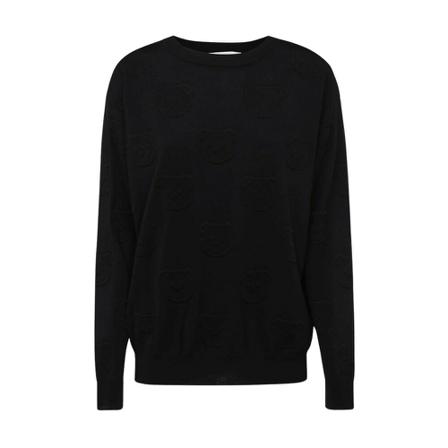 Moschino - Stickade Tröjor & Koftor - Svart - Dam - Storlek: Xs, Dam, Storlek: XS