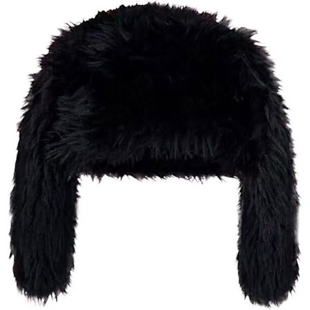 Søt Lue Dame Vinterluer Fuzzy Furry Snølue Med Øre Vinterluer For Stort Hode Øreklaff Lue Dame Fuzzy Luer For Damesvart