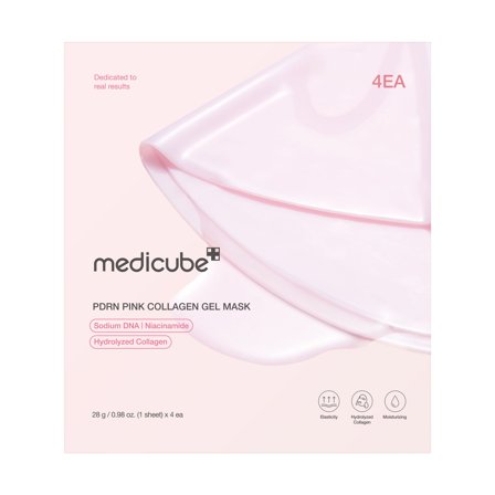 MEDICUBE - Viso PDRN - Pink Collagen Gel Mask - Maschera viso idratante