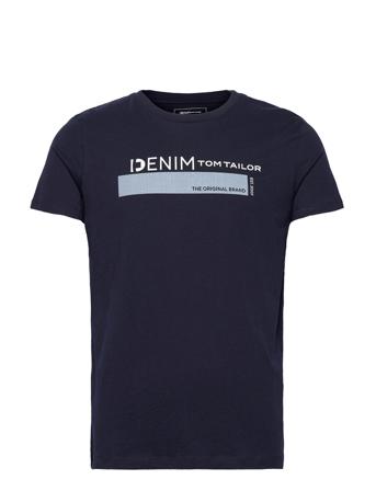 Printed T-Sh T-shirt Navy Tom Tailor