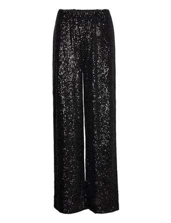 Sittiagz Hw Wide Pants Vide Bukser Svart Gestuz