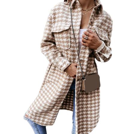 Kvinnor Fritidsrock Trench Jacka Kostym Printed Kappa Lång-s