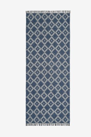 Horredsmattan - Puuvillamatto Noor - Sininen - Puuvilla- & räsymatot - 170X250 - - Homeroom