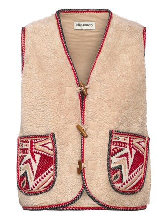 Lollys Laundry Hugoll Vest Sl - Beige - L