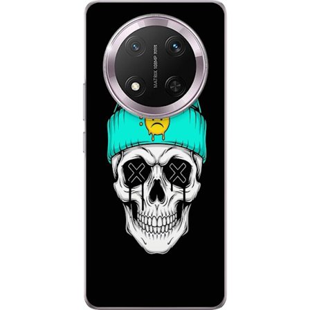 Kompatibelt Mobilskal till Honor Honor Magic7 Lite dödskalle med mössa