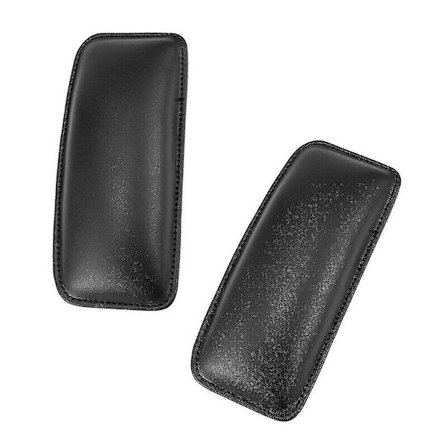 Bil-læder Benpuder Knæpuder Pude Lårstøtte Sæde Dør Armlæn Benpude Sort (2 stk.)