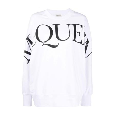 Alexander McQueen, Sweatshirts Biały, Kobieta, Rozmiar: 2XS