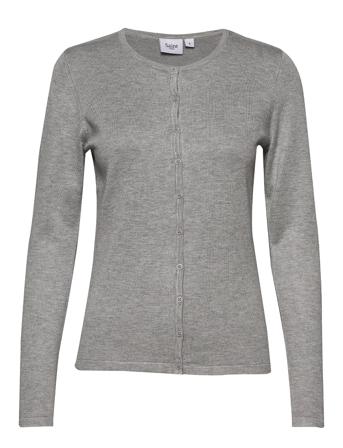 A8661, Milasz R-Neck Cardigan Strikkegenser Cardigan Grå Saint Tropez