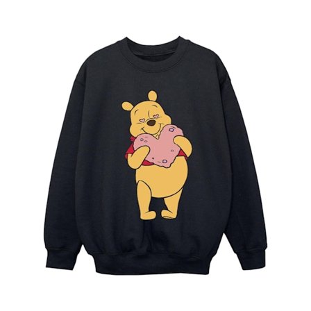 Disney Girls Winnie The Pooh Hjärta Ögon Sweatshirt 3-4 År Svart