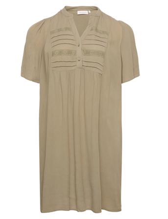 Cardenna 2/4 Tunic Dress Wvn Brown ONLY Carmakoma