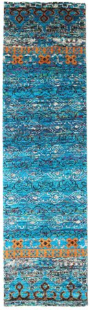 Hedvábný Koberec Quito Tyrkysová Malý