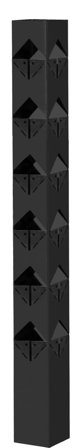 Jabo Öckerö 10247 Staketstolpe svart, 715x70x70 mm Hörn, Utemiljö