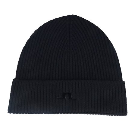 J.Lindeberg - Noir cuff Bonnet - Joaquim Merino Beanie Black Cuff @ Hatstore