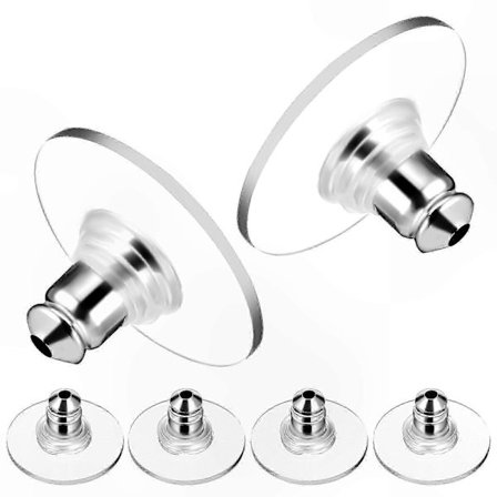 6 Stk. Silikone Låselåse til Piercede Øreringe Udskiftning Øreringe Stoppere Sikker Pasform Tilbehørsdele