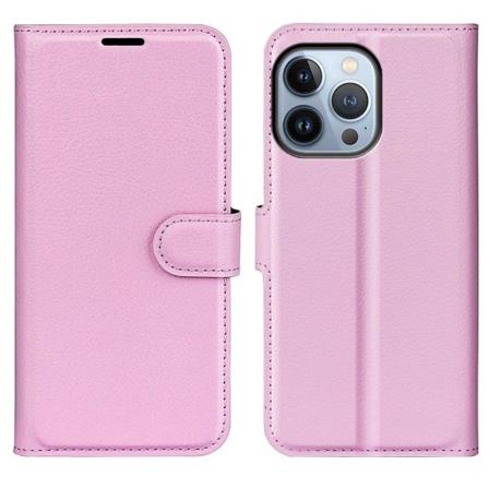 Klassisk iPhone 14 Pro Max flip etui - Pink Pink