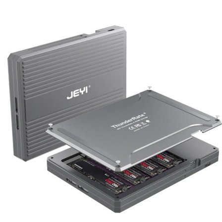 Nvme Enclosure, 4-Bay RAID Enclosure, Support Soft Raid Thunderbolt 3 to 4 M.2 Enclosure