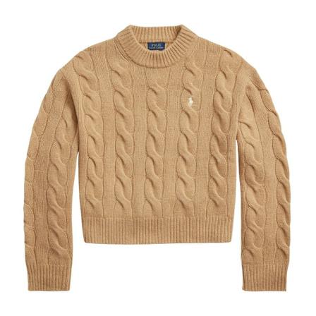 Ralph Lauren, Round-neck Knitwear Bruin, Dames, Maat:M