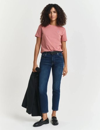 GANT Cropped Slim Stretch Jeans - Blue - 30
