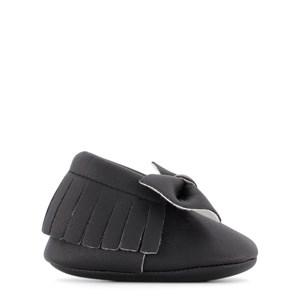 BabyMocs Black Bow Moccasins 3-6 Months - Boots - 3-6 months - Black - Junge