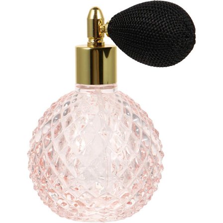 1 stk. - 100 ml krystal parfume flaske - vintage sprayflaske - pink