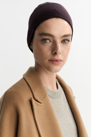 Soft Goat - Knitted headband - Headband - One Size - Midnight Plum