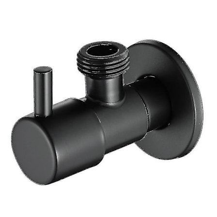 Läckagesäker 304 Rostfritt Stål Avstängningsventil för Badrum, Kallt/Varmt Vatten Svart [DB]