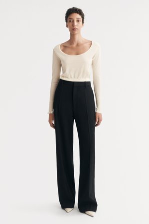 Soft Goat - Featherlight Crewneck - Women cashmere sweater - XL - Bone