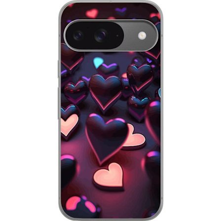 Yhteensopiva Puhelinkuori Google Google Pixel 9 KeskiyönSydämet