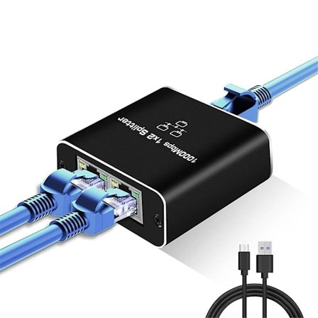5 Port Gigabit Ethernet Switch med USB-strømkabel, 1000 Mbps Ethernet Splitter 1 til 4 udgange, til Cat 5/5E/6/7/8-Xin