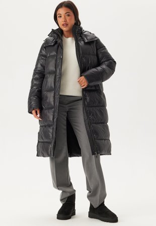 BUBBLEROOM-Semi Shiny Long Padded Jacket-L