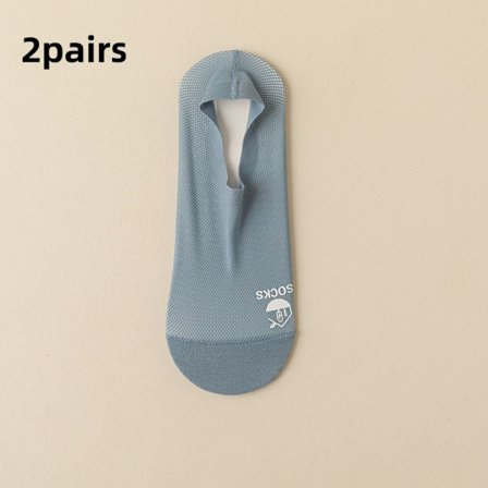 2 par Ice Silk Sock Invisible Socks BLÅ