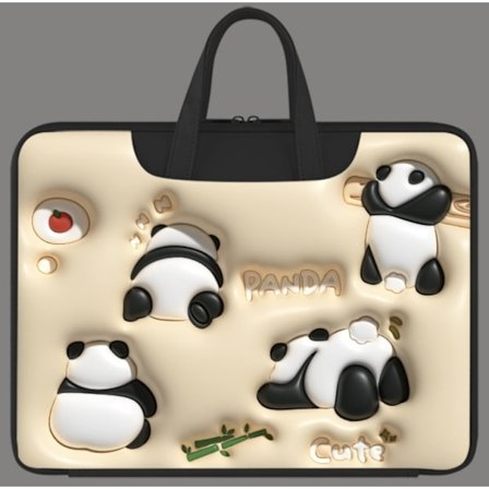 Laptop Sleeve 15,6 tommer Sødt Panda Design Stødsikker Vandafvisende Beskyttelsesetui til Notebook