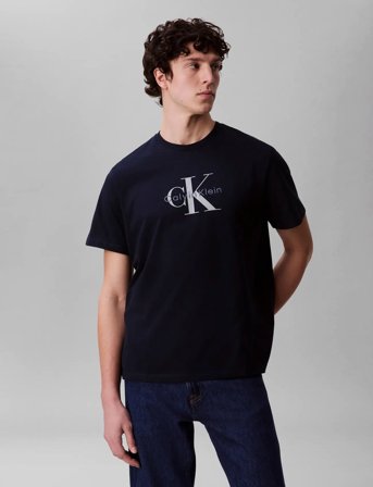 Calvin Klein Jeans Ss Hero Monologo Tee 20S - Navy - M