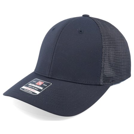 Richardson - Black - trucker - Cap - 173 Solid Black R-flex Trucker - Hatstore
