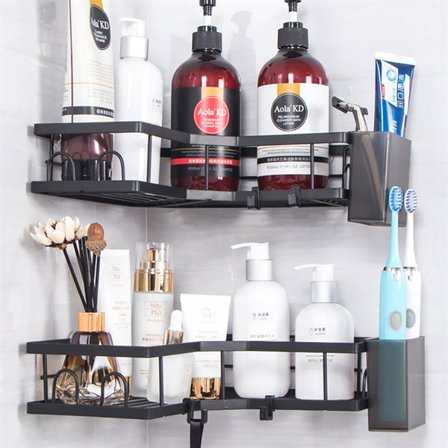 Kylpyhuonehylly 2-pack - Valkoinen