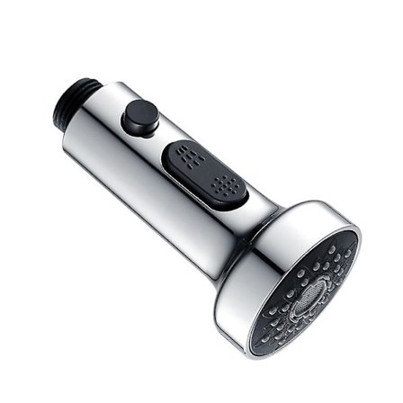 Udtrækkelig køkkenhane slangehane spray køkken dyse udskiftning træk ned køkkenvask sprayhoved dyse (1 stk, sølv)