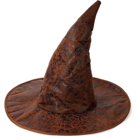 Heksehat Kvinder Stor Halloween Heksehat Voksen Bredbremmet Blonder Hat Bargain Kjole Kostume Party Maskerade Cosplay Tilbehør Hoveddekoration Brun