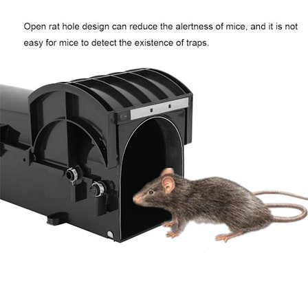 Automaattinen hiiri- ja rotanloukku, musta, kotitalouksiin