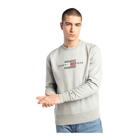Tommy Hilfiger Lines Crewneck Mw0Mw20118P91 Sweatshirt Grå, Herre Sweatshirts