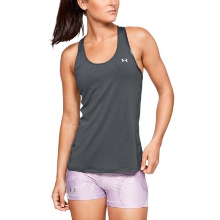 Under Armour Women's HeatGear Armour Racer Tank Women Short sleeved fitness sweater Grey XS