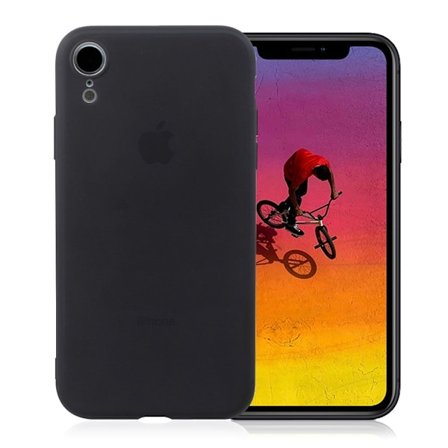 iPhone Xr anti-fingeraftryk mat etui - Sort