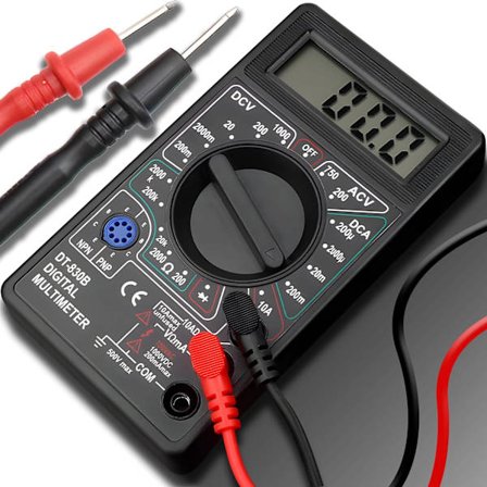 Digital multimeter med ohmmeter, amperemeter, voltmeter för AC/DC-spänning