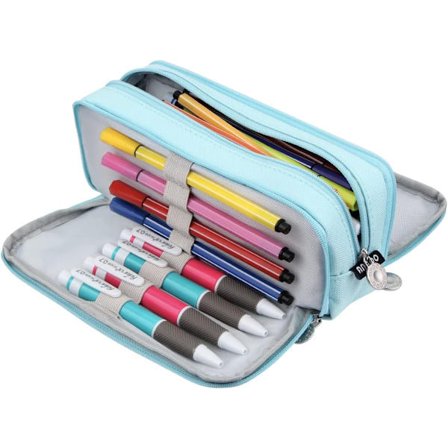 Penneetui Stor Opbevaring Penalhus Markør 3 Rum Skriveartikler Penneetui Holder til Voksne Kontororganisator Gaver