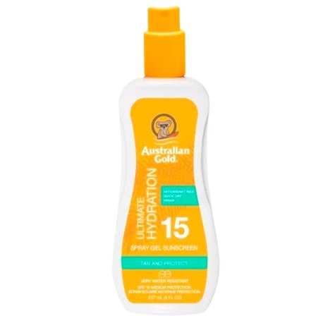 Australian Gold Solcreme Ultimate Hydration Gel Spray SPF 15 237 ml, Skincare, Solpleje, Solcreme